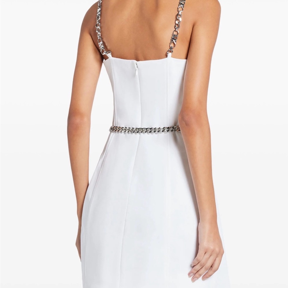 KORS Michael Kors White Silver Embellished Sundress